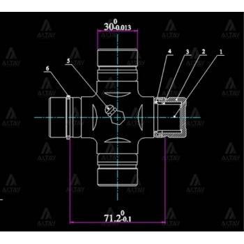 İstavroz Mafsal (Şaft) L-200 06= 4X2  4X4 (101Mm X 30Mm İçten Segman) (1 Adet) (Oem No: Gum-99)