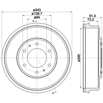 L200 (Ka, Kb) 2006 2015 Kampana Arka  (Oem No:Mn102439)
