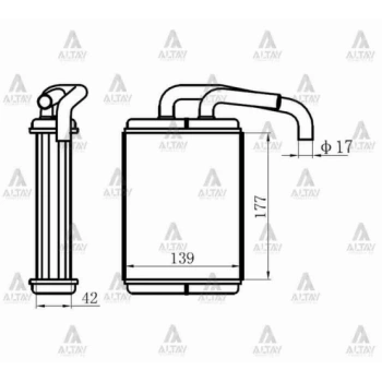 Radyatör Kalorifer L-200  1999-2005 (177X139X32) (1 Adet) (Oem No: Mn123461)