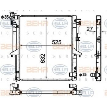 Radyatör Su L-200 2006-2015 26Mm (Mt) (1 Adet) (Oem No: Mn135032)