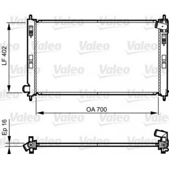 Lancer (Cy) : Asx (Ga) 1.6 10 12 : Outlander (Cw) 2.0 2.0 Dı D 09 12 2008 2012 Su Radyatörü Manuel 700X408X26 (Oem No:Mn156092)