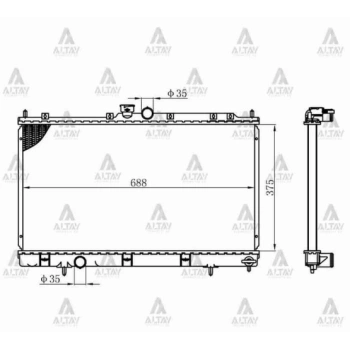 Su Radyatörü Lancer 2003-2008 1.6 (Mt) (Oem No:Mr968858Mt968857) (Adet)