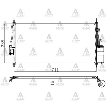 Radyatör Klima Almera 00= 1.5  1.6 (1 Adet) (Oem No: 27650-95F0B)