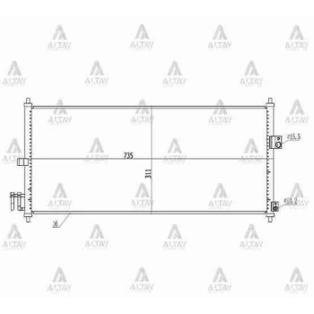 Radyatör Klima Primera 2002-2008  Almera 2000-2006 (1 Adet) (Oem No: 92100-Bm407)