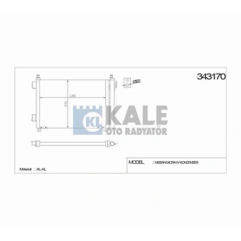 Radyatör Klima Micra 2010-2015 1.2 K13 (Mt) (1 Adet) (Oem No: 92100-1Hc1B)