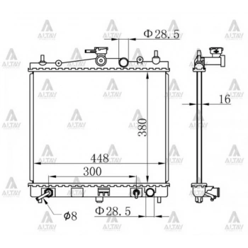 Su Radyatörü Micra 2006-2010 1.2 Klimalı (At) (Oem No:21460-Ax800) (Adet)