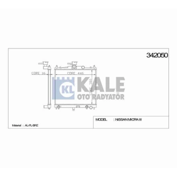 Radyatör Su Micra 2003-2010  1.2 - 1.4  Note 1.6 Klimasız (At) (1 Adet) (Oem No: 21460-Ax000)