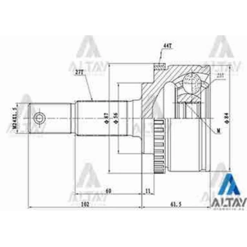 Aks Kafası Dış Primera 2003-2007 Absli 27X56X23 (Oem No:39211-Au325) (Adet)