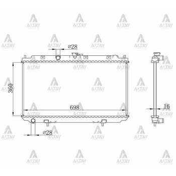 Su Radyatörü Primera 2002-2008 Almera 2000-2006 (Mt) (Oem No:21410-Bm400) (Adet)
