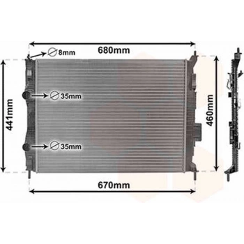 Radyatör Su Qashqai 2007-2013  Qashqai+2 1.6 - 2.0 Benzinli 26Mm (Mt) (1 Adet) (Oem No: 21400-Jd00B)