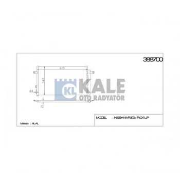 Radyatör Klima Pıckup  1998-2002 D22 (1 Adet) (Oem No: 92110-Vk600)