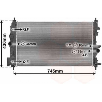 Astra J Cruze Zafıra C 2010  Su Radyatörü At 680X398X26 Brazıng (Oem No:1300306)