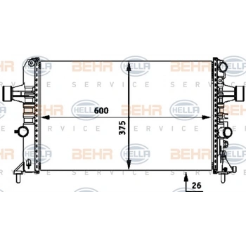 Astra G 2003 2005 Su Radyatörü Brazıng 26 Mm (Oem No:1300258)
