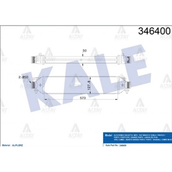 İntercooler (Ara Soğutucu) Doblo 2010 Sonrası  Linea 2010 Sonrası  Punto 2012 Sonrası  Combo D 2012 Sonrası  Bravo Iı 2006 Sonrası  1.3 Jtd-1.6 Jtd (Oem No:55700635) (Adet)