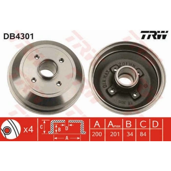 Corsa C 2001  Kampana Arka Adet Abs Harıç (Oem No:418000)