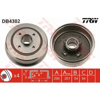 Corsa C 2001 2007 Kampana Arka Adet  Abs Içın (Oem No:418001)