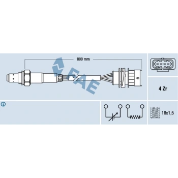 Astra G Corsa C Vectra B 2001 2002 Oksijen Sensörü Konum 2   Arka (Oem No:855353)