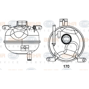 Corsa B Combo B 94  Radyatör Yedek Su Deposu Tek Çıkıs (Oem No:1304603)