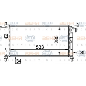 Corsa B Combo B 1993 2001 Su Radyatörü Mt Brazıng Klimasız (Oem No:1300149)