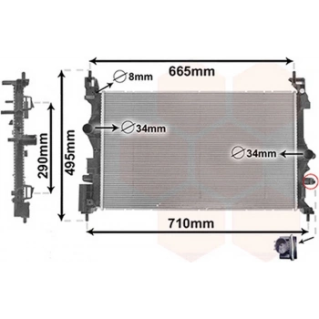 Corsa E 2015  Su Radyatörü A M 620X375X16 Brazıng (Oem No:1300379)