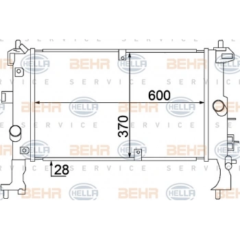 Meriva A 2005  Su Radyatörü Brazıng 32 Mm (Oem No:1300260)