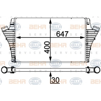 Vectra C 2002 2004 Turbo Radyatörü Otomatık Sanzuman 646X397X30 (Oem No:6302040)