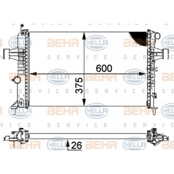 Astra G Zafira A 1998 2004 Su Radyatörü At 600X368X16 Brazıng (Oem No:1300257)