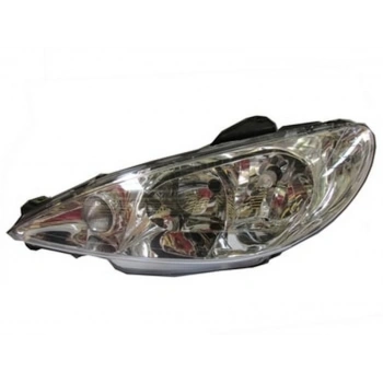 2007-2011 Peugeot 206 Sd Far Lambası Sol Elektrikli-Motorsuz (Şeffaf Camlı) H7-H7 (Ayfar) (Adet) (Oem No:087275)