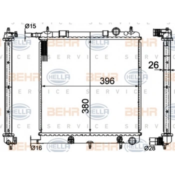 207 C2 C3 2004  Su Radyatörü  (Oem No:1330W8)