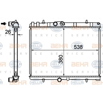 C3 301 207 208 2007  Su Radyatörü  (Oem No:1330P9)