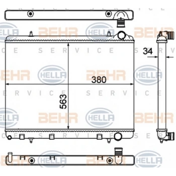 307 C4 2002  Su Radyatörü  (Oem No:1330W4)