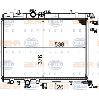 P307 Xsara 1,4İ 8V 1,6 16V  (Mt) 97 00 Su Radyatörü Kutu Içı Adet 1 (Oem No:133084)