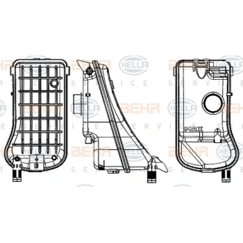 Partner 2 Berlingo 2 2004  Radyatör Yedek Su Deposu  (Oem No:132323)