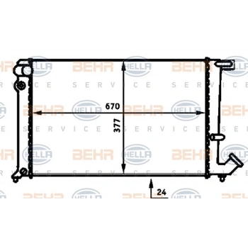 Partner 1998 2002 Su Radyatörü  (Oem No:133023)