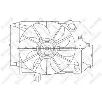 Clio Iı Kangoo 2001  Fan Motoru (320W 380Mm)  Davlumbazlı (Oem No:7701051483)