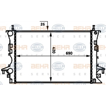 Laguna Iı 2001  Su Radyatörü 1 Sıra Alb Sı (Oem No:8200008764)