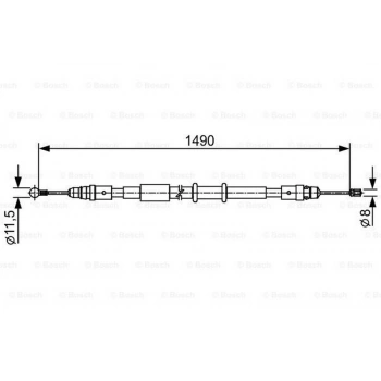 Master Iıı 2009  El Fren Teli Sag Sol Çıft Teker 1490 Mm (Oem No:8200727571)