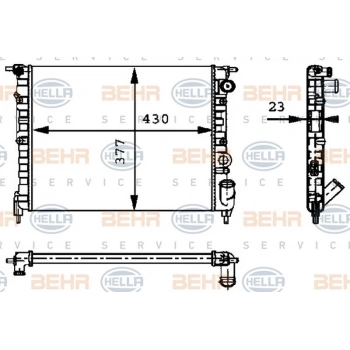 R19  Gtx Gte 92  Su Radyatörü (Nac) (Oem No:7701395094)