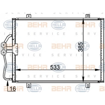 Megane Scenic 1996 1999 Klima Radyatörü Kondenser Brazıng (Al Al) 530X375,5X20 (Oem No:7700432391)