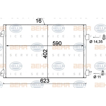Clio Symbol Thalıa 2005  Klima Radyatörü Kondenser (Oem No:8200742595)