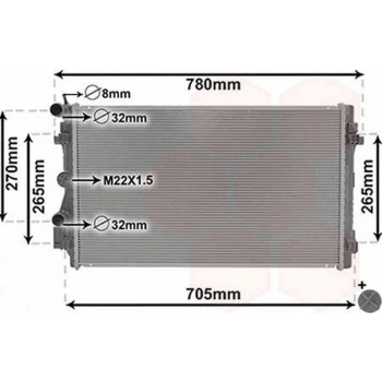 Polo A1 İbiza Fabia 2010  Su Radyatörü Sa2021 (650X400X32 Mm) (Oem No:6R0121253D)