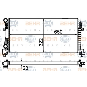 Golf7 A3 Leon 2013  Su Radyatörü 8Mk376901404 (650X322X23 Mm) (Oem No:5Q0121251Ec)