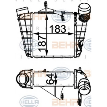 Polo Cordoba Fabia 2001 2009 Turbo Radyatörü 8Ml 376 760 581 (Oem No:6Q0145804A)