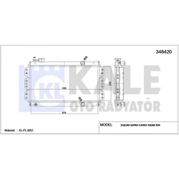 Radyatör Su Carry  1990-1998 Sk410 23Mm (Mt) (1 Adet) (Oem No: 17700-85200)