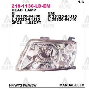 Far Grand Vitara 2005-2012 3K Manuel-Elektrikli 1.6 Sağ (1 Adet) (Oem No: 35120-64J10)
