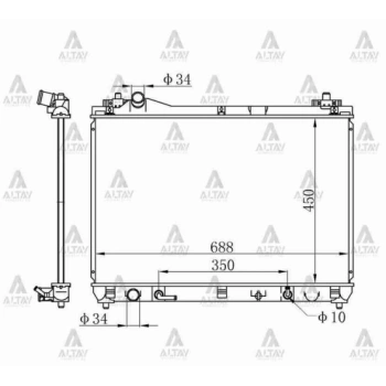 Su Radyatörü Grand Vitara 2005-2015 2.0 2.4 J20A J24A (At) (Oem No:17700-65J10) (Adet)