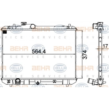Swift (Mz, Ez) 1.3 1.5 2005 2010 Su Radyatörü Manuel 375X558X16 (Oem No:1770063J00)