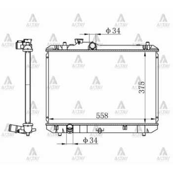 Su Radyatörü Swift 2006 Sonrası  (Mt) (Oem No:17700-63J00) (Adet)