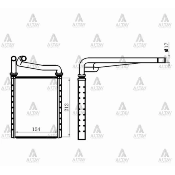 Radyatör Kalorifer Corolla 06=  Auris (154X212X22) (1 Adet) (Oem No: 87107-02130)
