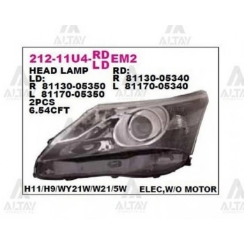 Far Avensis 2012-2015 Elektrikli Ledli Sol (1 Adet) (Oem No: 81170-05350)